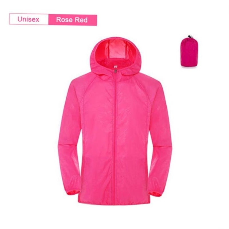Camping Rain Jacket Men Women Waterproof Sun Protection Coat - Image 1